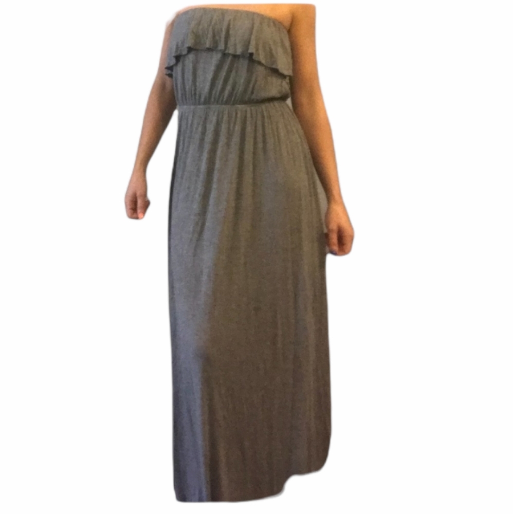 3 for $20- Color Thread Strapless Maxi Dress